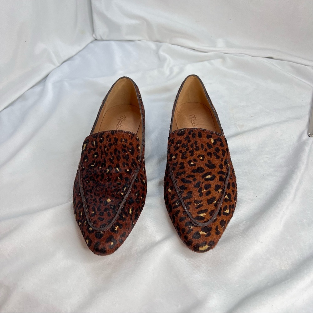 MADEWELL The Frances Skimmer in Painted Leopard Calf Hair Sz 6.5 - Picture 9 of 15